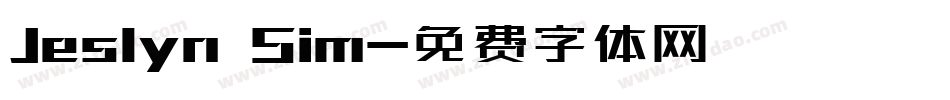 Jeslyn Sim字体转换